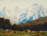 Mountain Landscape by Otto Eduard Pippel, Oil on canvas (relined), offered Sep 2017