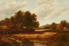 Joseph Thors, English Landscape with a Cornfield, Oil on canvas (relined)