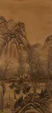 Landscape. Hanging scroll. Ink on silk. Inscribed Xia Gui and sealed. by Landscape. Hanging scroll. Ink on silk. Inscribed Xia Gui and sealed., Landscape. Hanging scroll. Ink on silk. Inscribed Xia Gui and sealed, sold Jun 2017