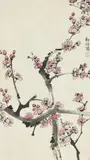 Plum blossoms. Ink and colour on paper. Signed Qinbo and sealed Jin Qinbo yin. by Plum blossoms. Ink and colour on paper. Signed Qinbo and sealed Jin Qinbo yin., Plum blossoms. Ink and colour on paper. Signed Qinbo and sealed Jin Qinbo yin, sold Jun 2017
