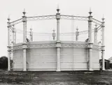 Gas-holder, Tyldesley near Manchester, GB by Bernd and Hilla Becher Hilla Becher Bernd Becher, 1966, Ferrotyped gelatin silver print on Agfa paper, printed later, sold Jun 2017