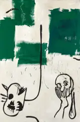 Markus Oehlen, Untitled, 1984, Emulsion paint and wax on canvas