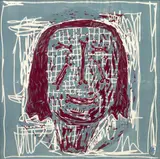 Markus Lüpertz, Männer ohne Frauen - Parsifal, 1994, Colour woodcut on card