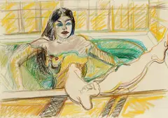 Untitled by Norbert Tadeusz, 1974, Coloured wax crayon on canvas, offered Jun 2017