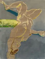 Untitled by Norbert Tadeusz, 1981, Oil and wax crayon on canvas, sold Jun 2017