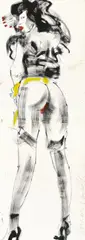 Luciano Castelli, Untitled, 1986, Acrylic on two papers mounted to one another