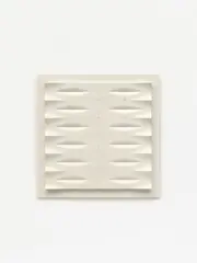 Wolfgang Klein, Relief aus Bausteinen, 1973, Plaster on wood, varnished