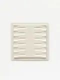 Wolfgang Klein, Relief aus Bausteinen, 1973, Plaster on wood, varnished