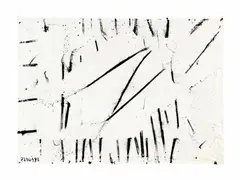 Untitled (Peitschenbild) by Herbert Zangs, 1983, Acrylic on linen. Approx, sold Jun 2017