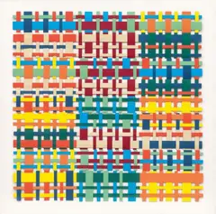 Beat Zoderer, Flechtwerk No. 3, 1993, Paper strips, braided on card. Approx