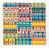 Beat Zoderer, Flechtwerk No. 3, 1993, Paper strips, braided on card. Approx