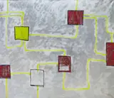 Noeret-Thomé, La cellule de l'automatie, 2002/2003, Oil and spray paint on canvas