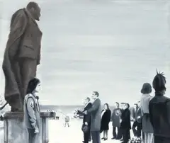 Sławomir Elsner, Panorama 90 (Leninowska rocznica), 2006, Oil on canvas