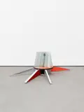 Thomas Scheibitz, Untitled, 2003, Floor object: MDF, wood, paper, glass, plastic and acrylic. Approx