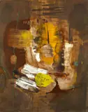 Gerhard Hoehme, topas-leuchten, 1956, Oil on canvas