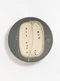 Lucio Fontana, Untitled, 1957, Terracotta, scratched, drilled, and painted. Ø