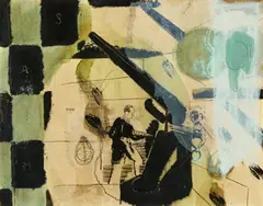 Untitled by Neo Rauch, 1994, Oil, India ink and coloured chalk on paper, sold Jun 2017