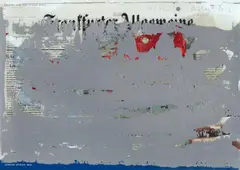 FAZ-Übermalung by Gerhard Richter, 2002, Oil on colour offset print on card, sold Jun 2017
