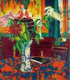 Philipp Bauknecht, Blumenstillleben mit Buch (Blumenstillleben), 1929-1932, Oil on canvas