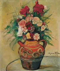 Suzanne Valadon, Blumenstrauss in spanischem Krug, 1928, Oil on canvas
