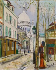 Maurice Utrillo, La Place St. Pierre et le Sacré Coeur de Montmartre, 1938, Oil on canvas