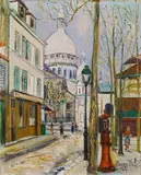 Maurice Utrillo, La Place St. Pierre et le Sacré Coeur de Montmartre, 1938, Oil on canvas