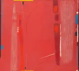 Max Ackermann, Komposition in Rot, 1965, Oil on canvas