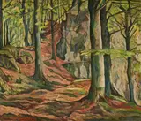 Karl Bärenfänger, Am Bilsteinfelsen, Sauerland, 1929, Oil on canvas