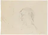Max Beckmann, Halluzination II, 1916, Pencil drawing on chamois-coloured wove paper