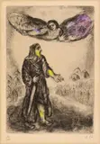 Marc Chagall, Josué devant Jericho. From: Bible, 1958, Etching with watercolours, on wove paper with watermark "ARCHES"