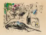 Marc Chagall, Le Faisan, 1966, Colour lithograph on wove paper with watermark "Arches"