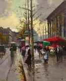 Édouard Cortès, Place de la Madeleine, Marché aux Fleurs