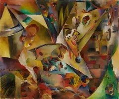 Mord-maschine by Curt Ehrhardt, 1921, Oil on artist's board, sold May 2017