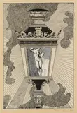 Max Ernst, La Ballade du Soldat (Dans les ténèbres), 1971, Collage of two imprinted papers, mounted on card
