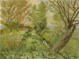 Barthel Gilles, Neues Werden im Vergehen - Frühlingslandschaft, 1941/1942, Oil on canvas