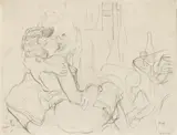 Liebespaar by George Grosz, 1928, Pencil drawing on ivory-coloured smooth drawing paper 46/, sold May 2017