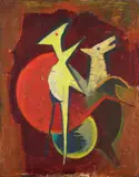 Märchentiere by Karl Hofer, 1954, Oil on fibreboard, offered May 2017