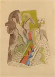 Béla Kádár, Szene mit Pferd und Figur