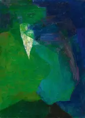 Joseph Lacasse, Dominante verte, 1957/1958, Oil on canvas