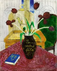 Kurt Lewy, Pour votre fête, 1950, Enamel on copper