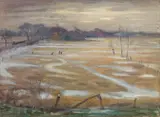 Otto Modersohn, Tauwetter (Atelierblick), 1937, Oil on canvas