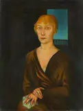 Carlo Mense, Bildnis Lisa Matern. Verso: Bildnis Davringhausen, 1922 resp. circa 1919, Oil on canvas