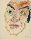 Apostelkopf by Emil Nolde, 1909, Watercolour and pen and ink on chamois-coloured paper with (illegible) watermark (, sold May 2017