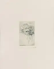 Lumpen by Emil Nolde, 1898, Drypoint etching on firm, sligtly textured copperplate printing paper, sold May 2017