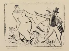 Karneval II by Max Pechstein, 1910, Lithograph on thin, smooth chamois-coloured paper, offered May 2017