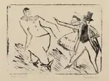 Max Pechstein, Karneval II, 1910, Lithograph on thin, smooth chamois-coloured paper