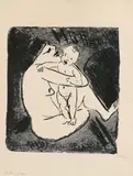 Max Pechstein, Mutter und Kind, 1913, Lithograph on smooth, thin, ivory-coloured paper 38.4/39 x 34.1/