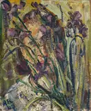 Anton Räderscheidt, Frau hinter Blumen