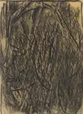 Frauenkopf im Profil (Siddi Heckel) by Christian Rohlfs, Charcoal and pencil on thin yellowish paper, sold May 2017