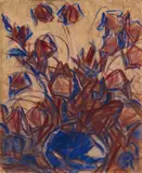 Blumenstrauß in blauer Vase by Christian Rohlfs, Circa 1925, Water tempera on firm watercolour paper, offered May 2017